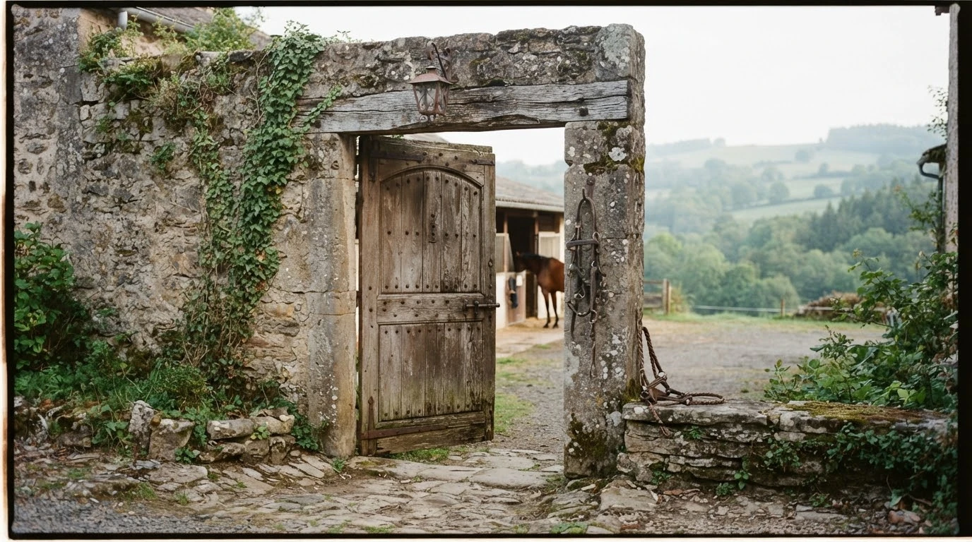 Entrée du Ferme de la Seconde Chance, centre équestre à Le Brignon